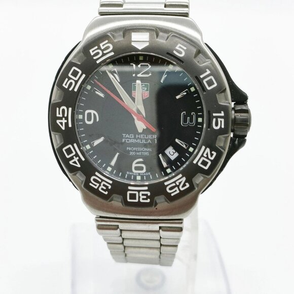 Tag Heuer Watch WAC1110 39mm Men's Black X Silver 530-082325 - Picture 1 of 9